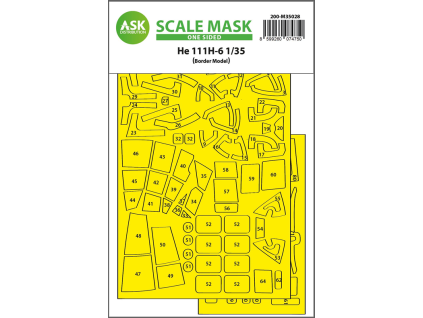 1/35 Heinkel He 111 one-sided painting mask for Border Model