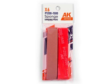 AK Interactive AK9553 Sponge P1200-1500 Grit (6 units)