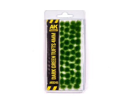 AK Interactive AK8245 Dark Green Tufts 4 mm