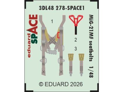 MiG-21MF seatbelts SPACE 1/48 recommended for