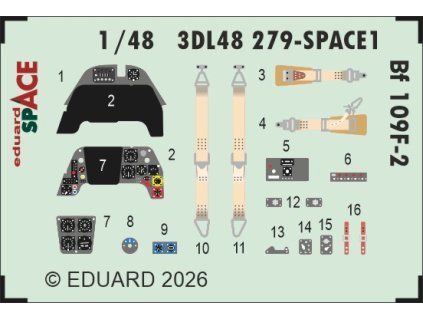 Bf 109F-2 SPACE 1/48 recommended for EDUARD