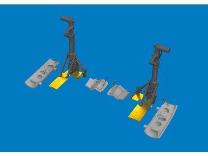 P-40K undercarriage legs PRINT 1/48 recommended for EDUARD