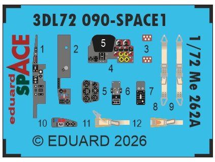 Me 262A SPACE 1/72 recommended for ARMA HOBBY