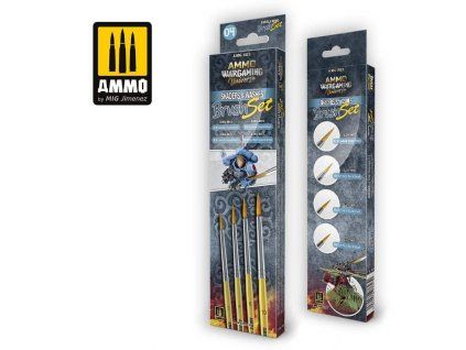 AMMO WARGAMING UNIVERSE - Shaders & Washes Brush Set - 4 brushes