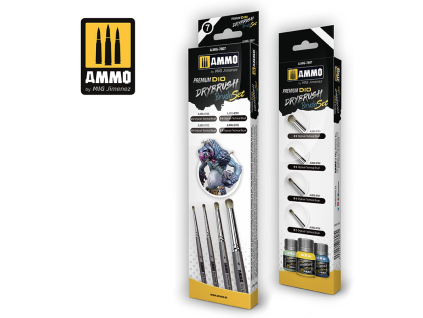 Premium Dio Drybrush Set 4 brushes