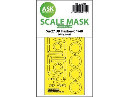 1/48 Su-27UB Flanker-C one-sided express fit mask for Kitty Hawk