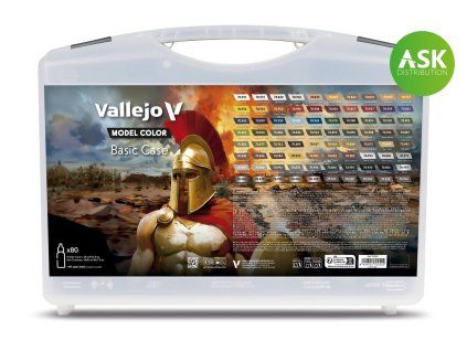 Vallejo Model Color 70252 Basic Case. Includes: 75 basic colors + 5 auxiliaries 80 colors case (18 m