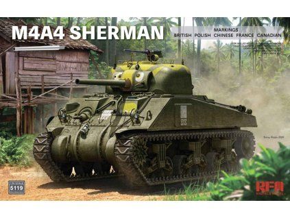 1/35 M4A4 Sherman with workable barrel & metal barrel