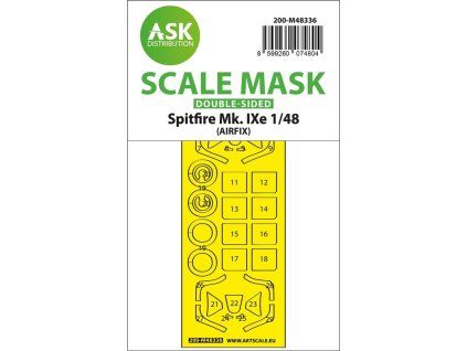 1/48 Spitfire Mk.IXe double-sided express fit mask for Airfix