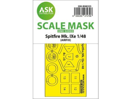 1/48 Spitfire Mk.IXe one-sided express fit mask for Airfix