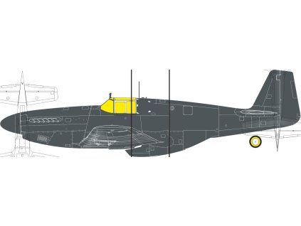P-51B Birdcage Canopy TFace 1/32 recommended for EDUARD