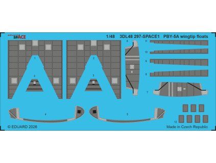 PBY-5A wingtip floats SPACE 1/48 recommended for EDUARD / REVELL