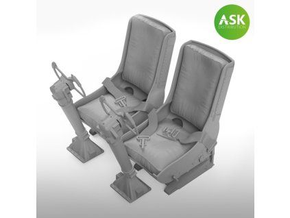 1/48 B-25 Mitchell - pilots seats incl. seat belts and control columns