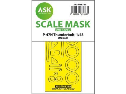 1/48 P-47N Thunderbolt one-sided express fit mask for MINIART