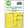 1/48 B-25J Mitchell one-sided mask self-adhesive pre-cutted for HK Models