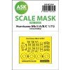 1/72 Hawker Hurricane Mk.II A/B/C one-sided fit express mask for Arma Hobby