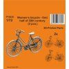 1/72 Women‘s bicycle - first half of 20th century (3 pcs.)