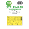 1/72 SAAB 37 Viggen double seater one-sided painting mask for Special Hobby