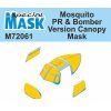 1/72 Mosquito PR & Bomber Version Canopy Mask