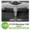 1/48 P-51D Mustang FOAM flexibel wheel bay mask for Eduard