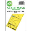 1/48 P-51D/K Mustang double-sided mask for Eduard