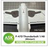 1/48 P-47 Thunderbolt FOAM flexibel wheel bay mask for Miniart