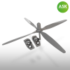 1/48 B-29 propeller set of 4 pc. and exhausts for Revell / Monogram