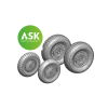 1/72 Me 262 Wheels detail set - 3D print for Arma Hobby
