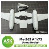 1/72 Me 262A wheel bay FOAM flexibel fit mask for Arma Hobby