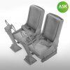 1/48 B-25 Mitchell - pilots seats incl. seat belts and control columns
