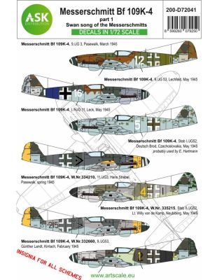 Novinka v měřítku 1/72! Do nabídky právě přidáváme nové obtisky pro Messerschmitt Bf 109K-4: 🔹 72041 – Part 1 🔹 72042 –...