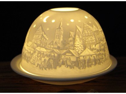 Bílý porcelánový svícen