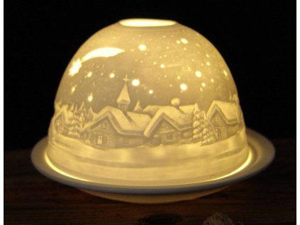 Bílý porcelánový svícen