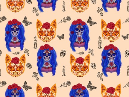 Digitální bezešvé patterny a opakovatelné motivy od artSHpatterns