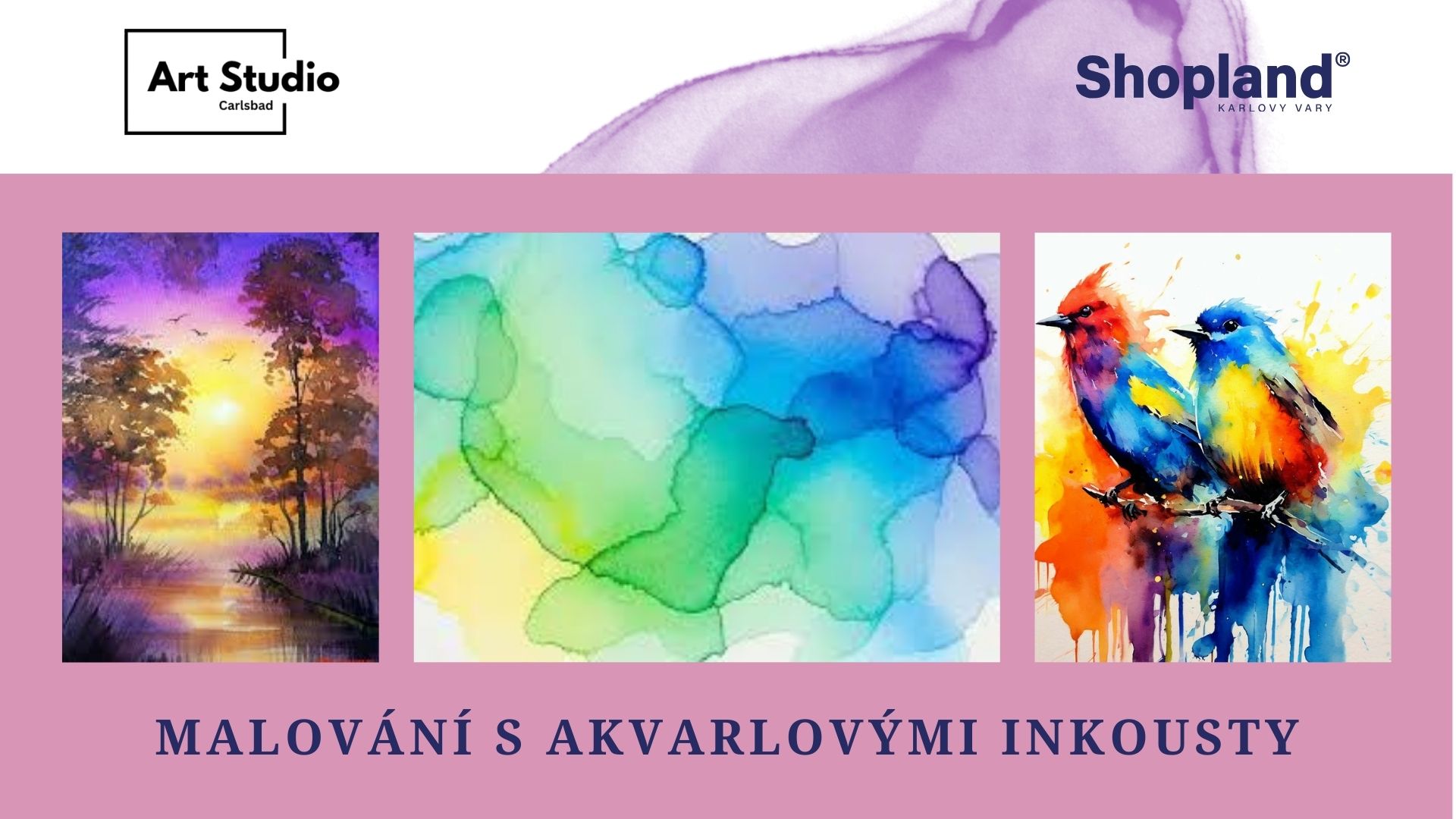 Malování s akvarelovými inkousty