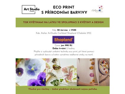 Kdy 6. června 1600 Kde Atelier ArtStudio Carlsbad Shopland (Chebská 370) Cena jen 490 Kč V ceně veškeré vybavení, 2 lektoři a nápoj a dezert (nebo občerstvení). (21)