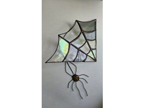 pavouci elegance sklenena vitraz sit s pavoukem