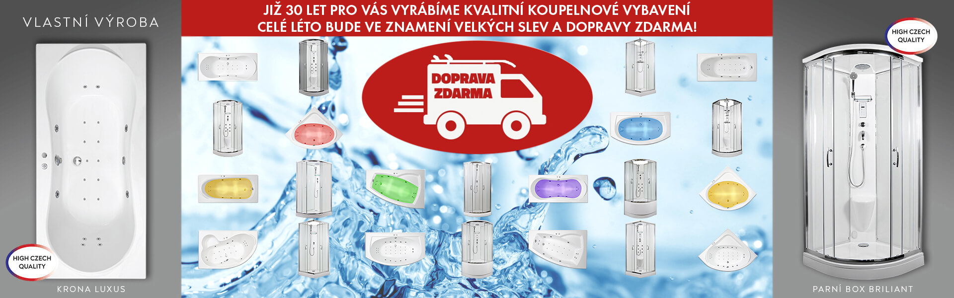 Akce, vířivé vany, sprchové boxy, parní lázně,, masážní boxy | Arttec.cz