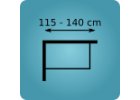 Sprchové kouty obdélníkové s vaničkou z litého mramoru 115 - 140 cm