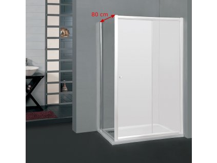 ARTTEC P-50 chrome clear 80 NEW - Pevná stěna ke dveřím MOON, SALOON