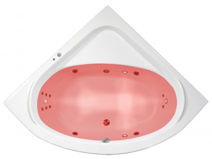 ARTTEC GAIA 2 SURF + CHROMO 140 x 140 hydromasážní akrylátová vana Vlastní výroba