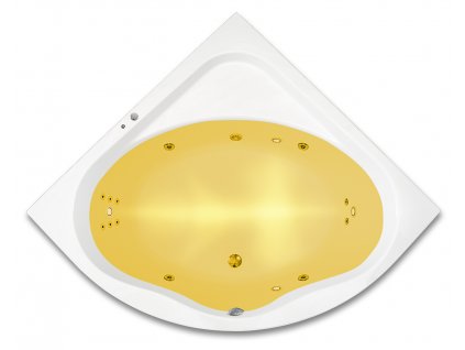 ARTTEC GAIA SURF + CHROMO 150x150 hydromasážní akrylátová vana + Vlastní výroba + Černé mýdlo jako dárek