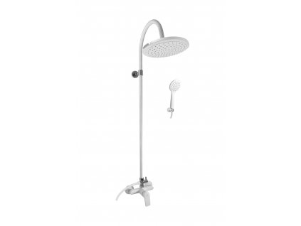Vodovodní baterie sprchová COLORADO s hlavovou a ruční sprchou bílá/chrom, Barva: bílá/chrom, Rozměr: 150 mm