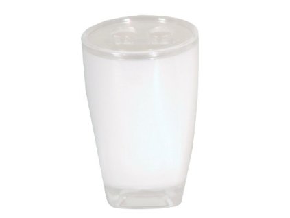 Kelímek na kartáčky a pastu - TAHITI - plast - white