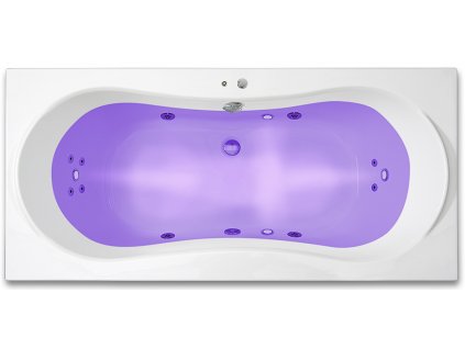ARTTEC KRONA SURF + CHROMO 180 x 80 hydromasážní akrylátová vana Vlastní výroba