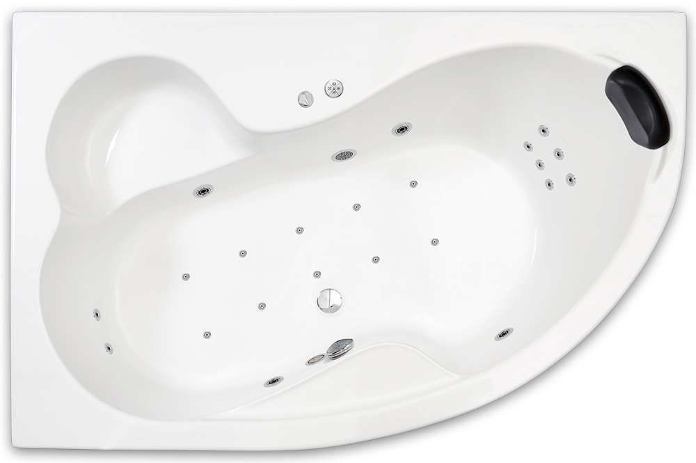 ARTTEC NIKÉ FLAT 160 x 105 cm levá hydromasážní akrylátová vana (PAN04395)