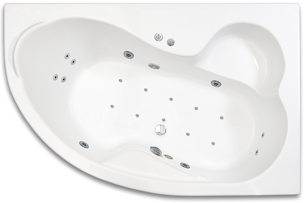 ARTTEC NIKÉ LUXUS 160 x 105 cm pravá Hydromasážní akrylátová vana PAN04397