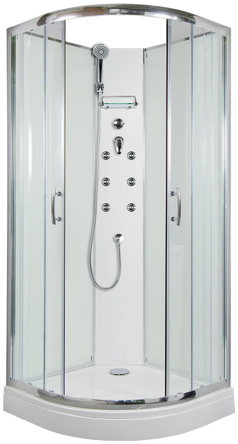 ARTTEC BRILIANT 90 x 90 cm - Masážní sprchový box model 4 čiré sklo