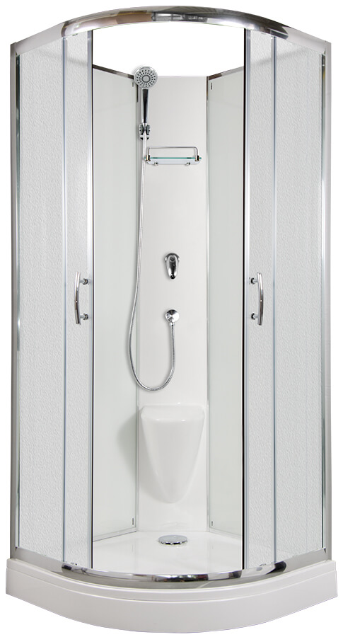 ARTTEC BRILIANT 90 x 90 cm - Sprchový box model 2 chinchilla sklo