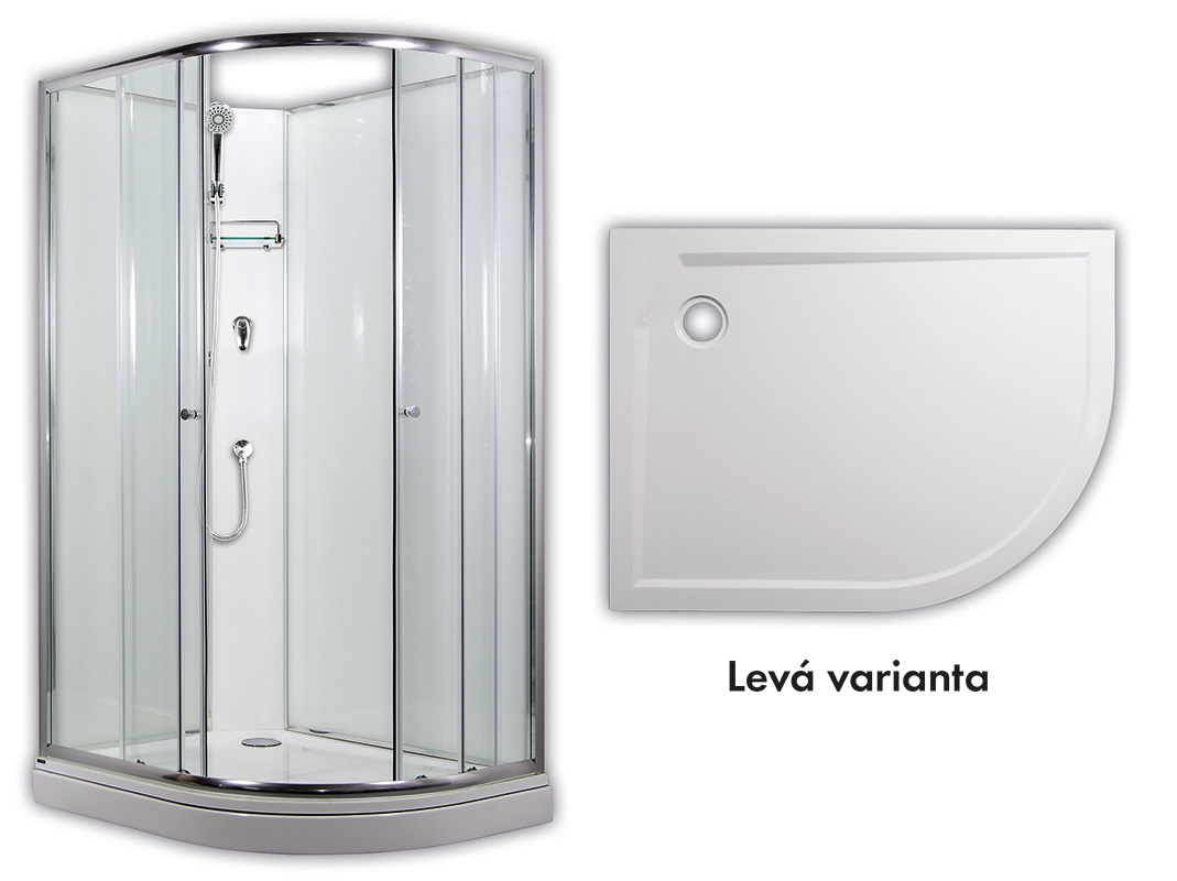 ARTTEC SIRIUS 120 x 90 cm - Sprchový box model 1 čiré sklo levá vanička (PAN01264)
